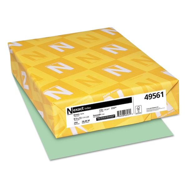 Exact Index Card Stock, 110lb, 8-1/2 x 11, 250 Sheets